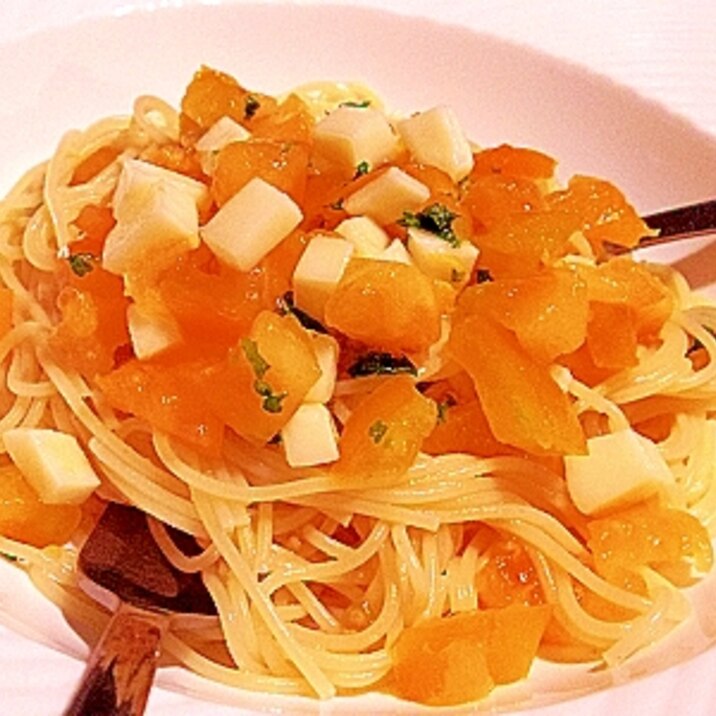 ワイン片手に 黄トマトとモッツァレラの冷製パスタ レシピ 作り方 By 酔いどれんぬ 楽天レシピ